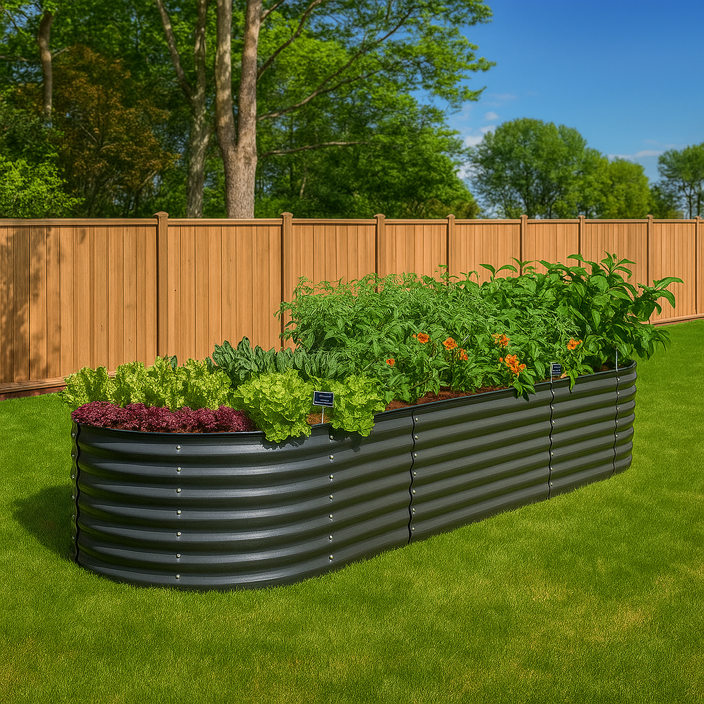 🌱 Galvanised Steel Raised Garden Bed – Built for Aussie Backyards! OVAL SHAPE