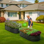 🌱 Galvanised Steel Raised Garden Bed – Built for Aussie Backyards! OVAL SHAPE