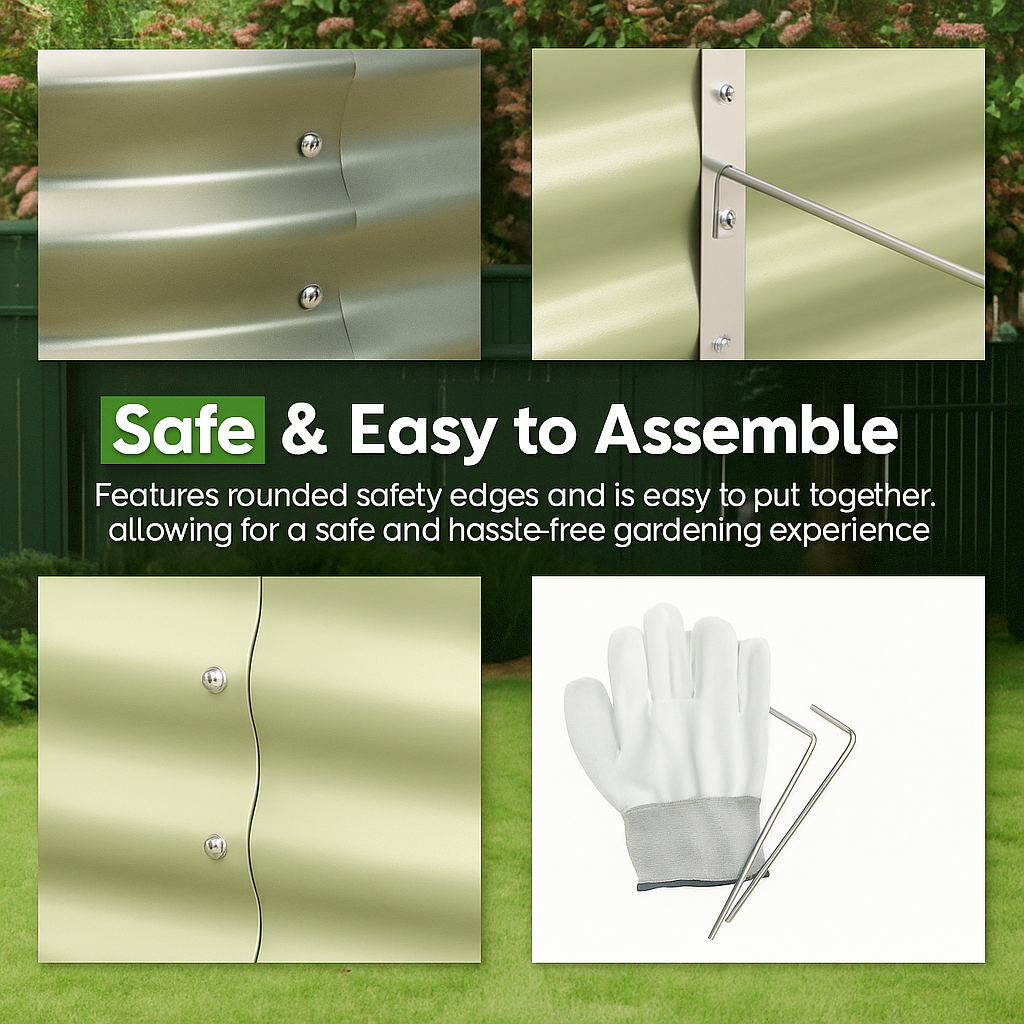 🌱 Galvanised Steel Raised Garden Bed – Built for Aussie Backyards! OVAL SHAPE