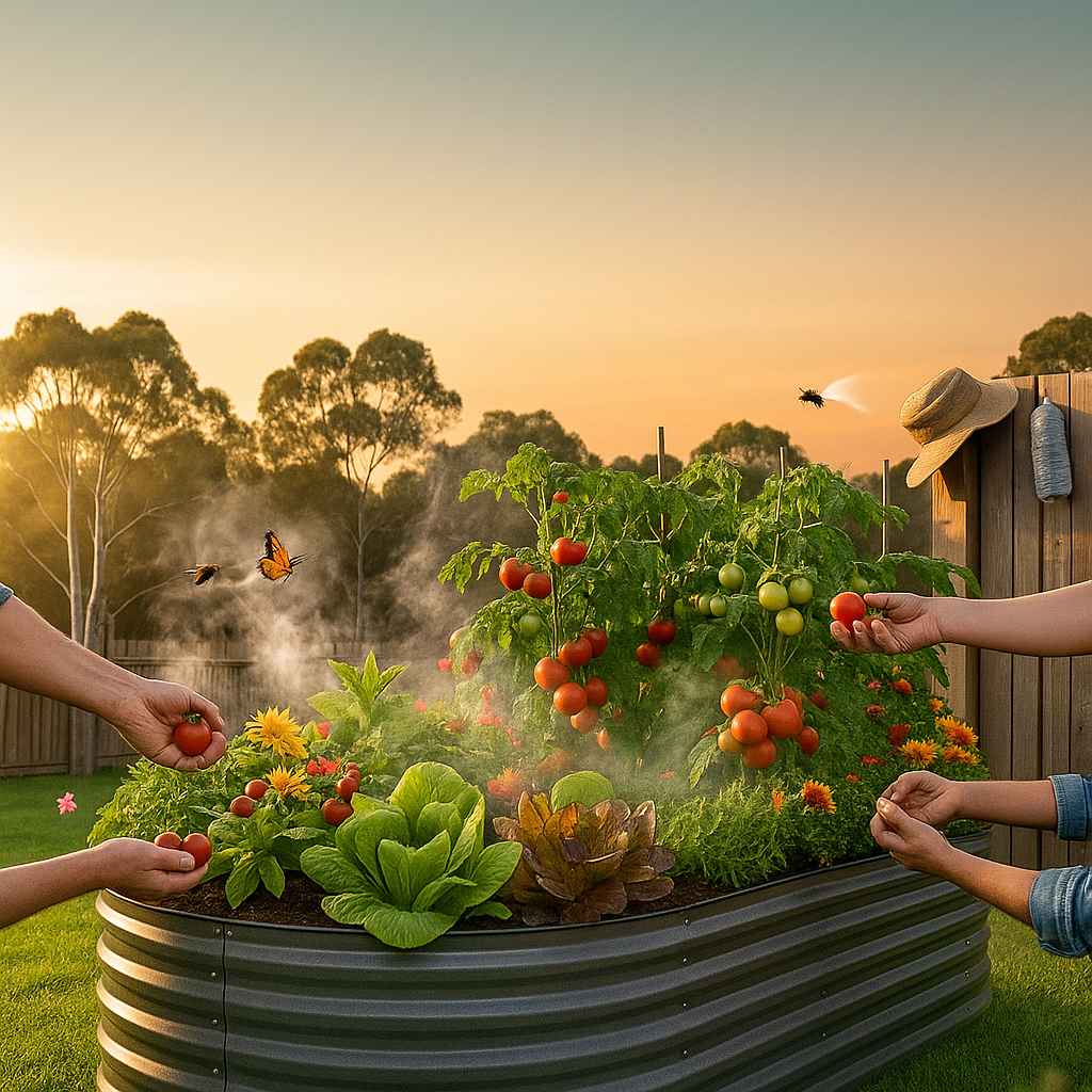 🌱 Galvanised Steel Raised Garden Bed – Built for Aussie Backyards! OVAL SHAPE