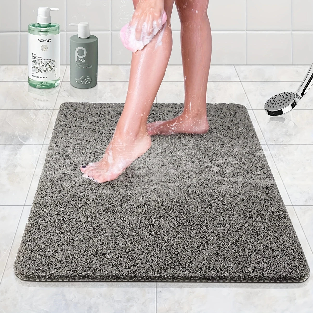 Loofa Non-Slip Shower Mat