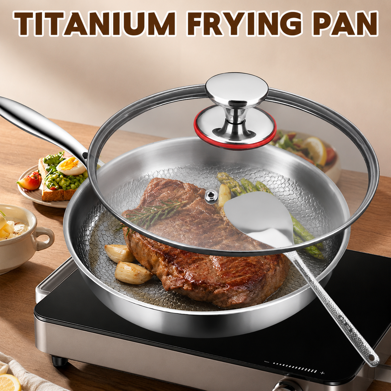 Pure Titanium Non-Stick Frying Pan