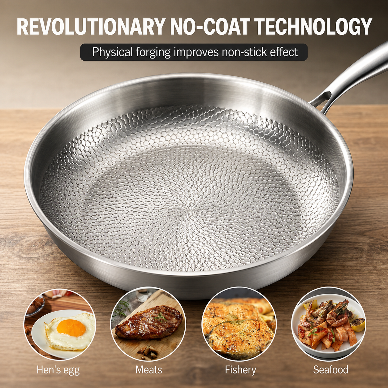 Pure Titanium Non-Stick Frying Pan