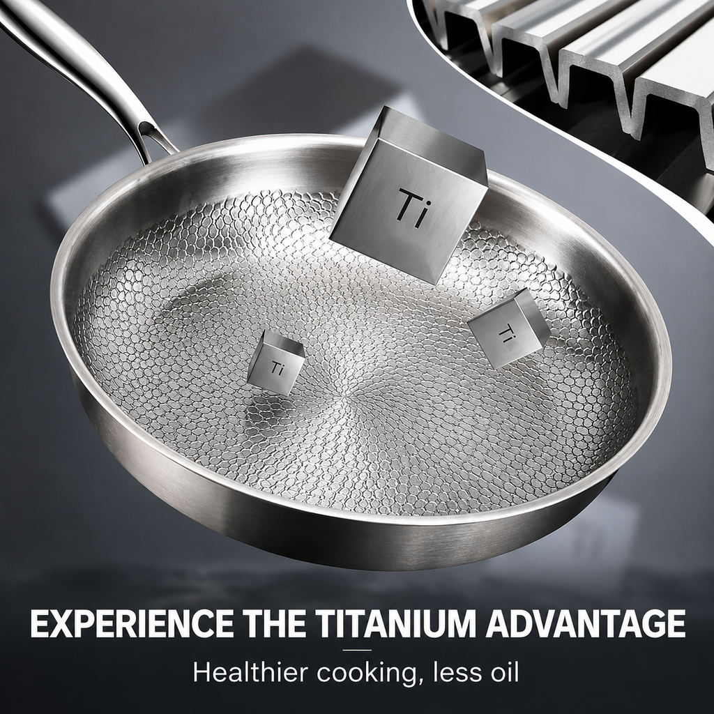 Pure Titanium Non-Stick Frying Pan