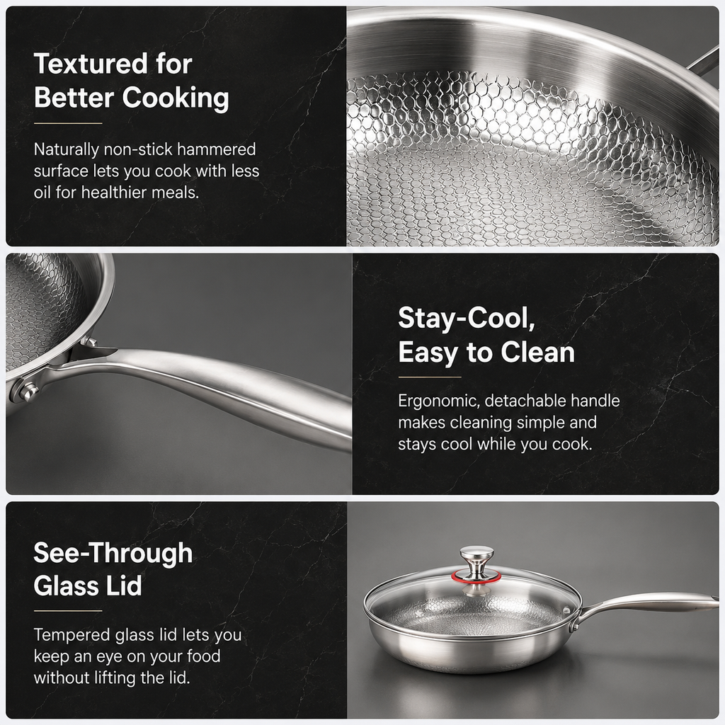 Pure Titanium Non-Stick Frying Pan