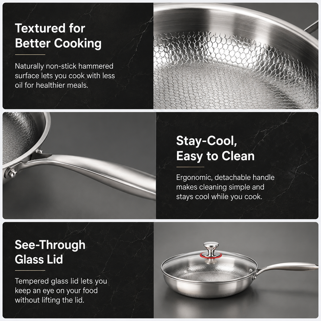 Pure Titanium Non-Stick Frying Pan