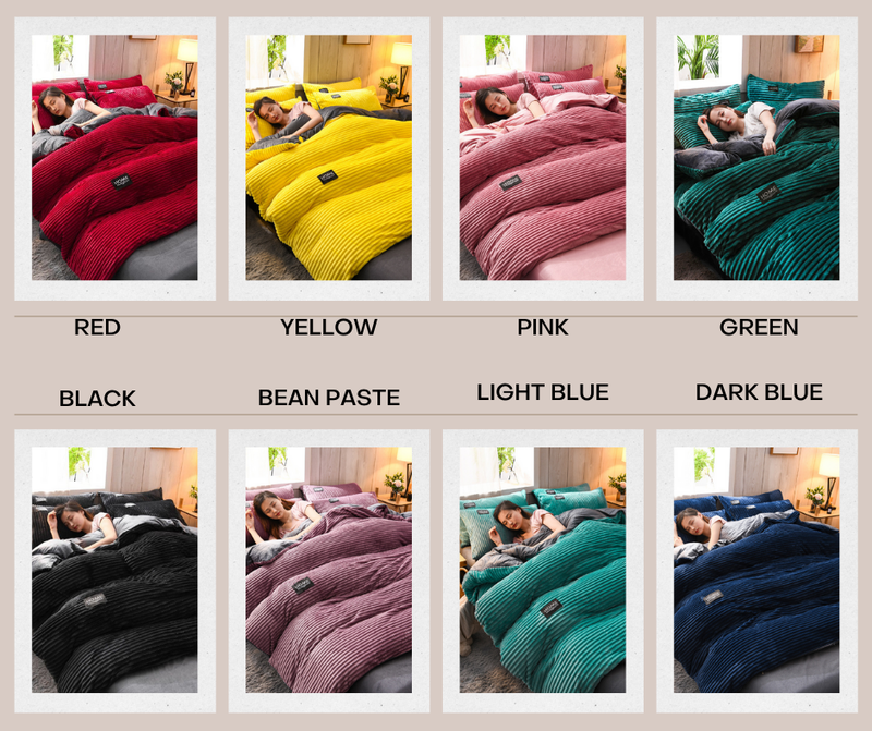 Plush Corduroy Velvet Comfort Quilt Set