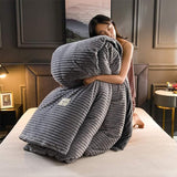 Plush Corduroy Velvet Comfort Quilt Set