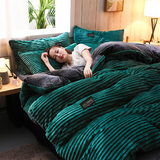 Plush Corduroy Velvet Comfort Quilt Set