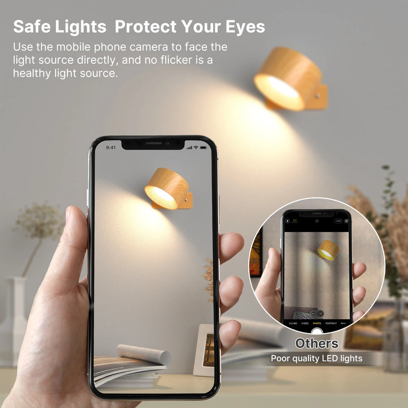 LumiFlex Duo: LED Rechargeable Wall Sconce