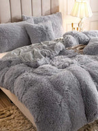 Super Warm Teddy Bear Fleece Thermal Quilt Doona Duvet Cover Set