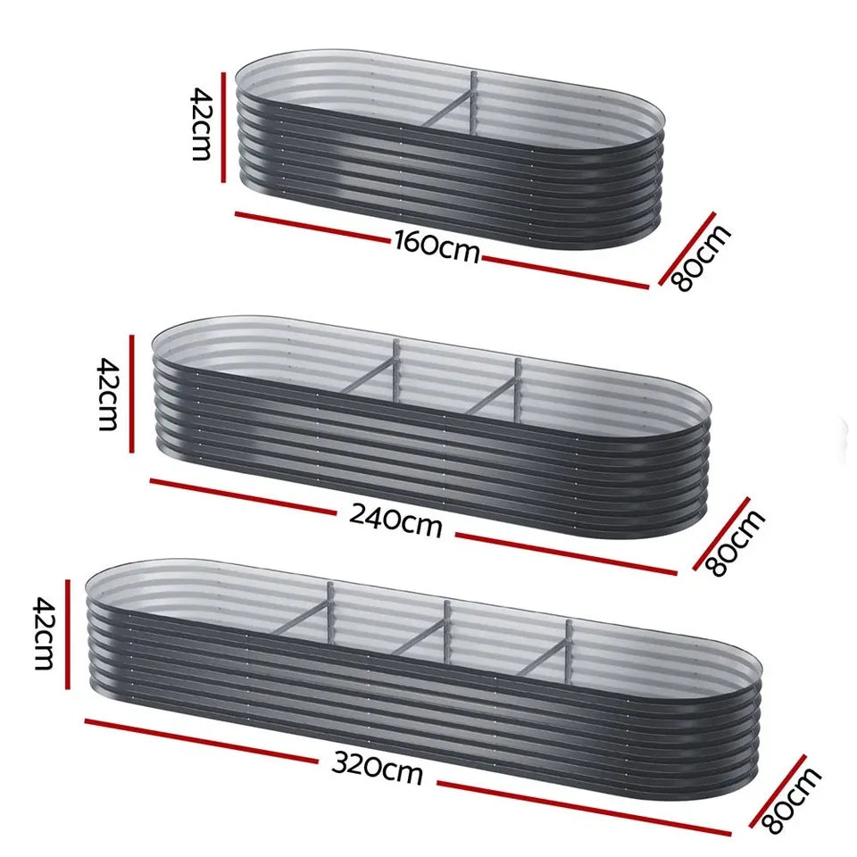 🌱 Galvanised Steel Raised Garden Bed – Built for Aussie Backyards! OVAL SHAPE