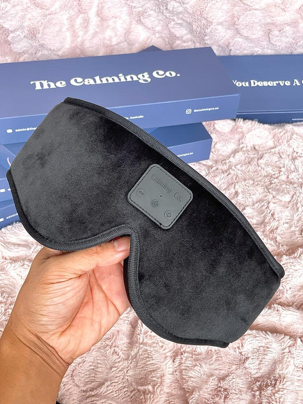 SleepMask Headphones Pro W/ Built-in White Noise For Side Sleepers
