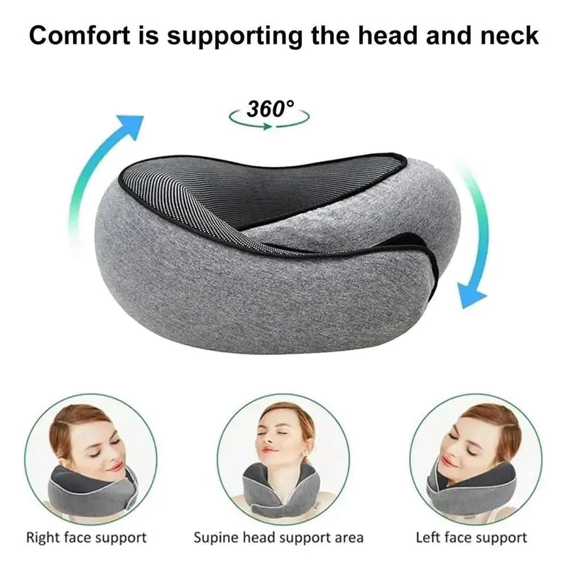 Travel Neck Pillow + FREE RFID PASSPORT HOLDER